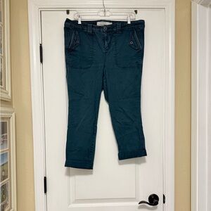 Torrid sz 14 green pants. Can be worn cropped with rolled hem or full length.